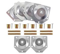 Vaguelly 6 Juegos Patas de Soporte de Metal con Tornillos y Tuercas, Placas de Hierro Biseladas 70x67x1.2mm, Patas de Mesa Cortas para Sofás, Sillas y Muebles Ajustables, Fijación Estable