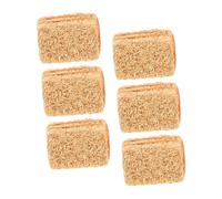 Vaguelly 6 Piezas de Adorno de Almiar Miniatura para Casa de Muñecas, Decoración de Paja Natural Cuadrada, Accesorios para Bricolaje y Escena de Jardín, Adecuado para Micro Paisajes