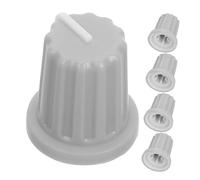 Vaguelly 6 Piezas de potenciometro de volumen Botón de potenciómetro potenciómetro perillas de volumen perillas de potenciómetro el plastico Light Grey