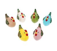 Vaguelly 6 Piezas Decoración de Animales simulados. Mini pequeño Largo mimoso Conejito Polluelo Juguete de Pascua decoración de Animales de Pascua Material de plastico