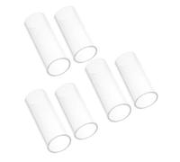 Vaguelly 6 Piezas Guitar Slide Transparent Glass Finger Sliders For Electric Acoustic Bass Guitar Comfortable Fit For Blues Jazz Rock Performance