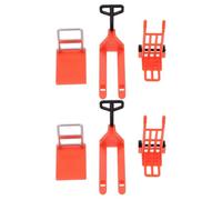 Vaguelly 6 piezas juguetes de tráfico miniaturas mini carretilla de mano carretilla elevadora plataforma modelo construcción regalos para paisaje suministros de mesa de arena