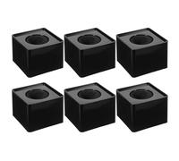 Vaguelly 6 Piezas Soporte Diseño para Negro Micrófono de Plástico de Cuadrado en, Accesorio Funcional para Mostrar Credibilidad para Entrevistas
