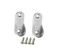 Vaguelly 6 Piezas Soporte Ovalado para Barra de Armario Accesorios de Hardware para Muebles Soporte de Tubo para Colgar Ropa Montaje Fácil y Acabado Duradero