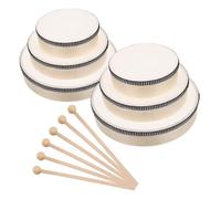 Vaguelly 6 piezas Tambores de Mano Orff de Madera Percusión Portátil para Incluye y Instrumento Musical Educativo para Fiestas Infantiles Bodas y Celebraciones