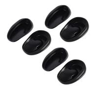 Vaguelly 6 Protectores de Orejas Negro de Plástico para Teñir el Cabello Fina Elaboración Lavables Ideales para Salones Profesionales y Uso en Adultos y Niños