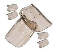 Vaguelly 6 Protectores De Puntera para Zapatos Antidesgaste para Soldar De Abs Color Marrón Claro