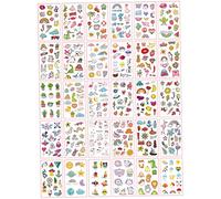 Vaguelly 60 hojas Pegatinas Cuerpo Impermeables Tatuajes Lavables Dibujos Animados Adhesivos para Fiesta Despedida Soltera