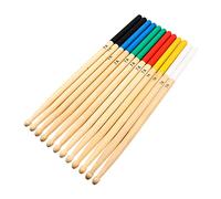Vaguelly 6pares Baquetas Antideslizantes De Madera De Arce Natural Para Batería Suministros Para Percusión Baquetas De Tambor Para Banda Musical