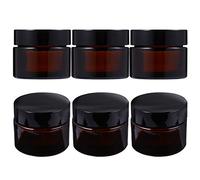 Vaguelly 6Piezas Botellas de Almacenamiento de Vidrio para Cosméticos Botellas Transparentes para Crema Hidratante y Maquillaje Prácticas y Elegantes para Viaje