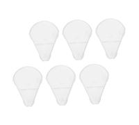 Vaguelly 6piezas Protector De Brochas De Maquillaje Forma De Fan Cubiertas Para Pinceles De Accesorios De Maquillaje Portátiles Color Blanco