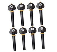 Vaguelly 8 Clavijas De Afinación Para Violín 3/4 y 4/4, Repuestos De Madera De Ébano Incrustación De Concha Blanca, Kit De 8 Accesorios Para Cuerdas De Violín, Duraderas y Portátiles Para Músicos