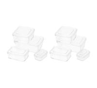 Vaguelly 8 Contenedores de Comida en Miniatura para Casa de Muñecas: Pequeñas Cajas de Almacenamiento Transparentes, Minijuguetes de Cocina para Juegos de rol Y Decoración.