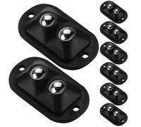 Vaguelly 8 Mini Ruedas Adhesivas Giratorias de Plástico y Acero Inoxidable para Contenedores de Basura y Cajas de Embalaje, Fáciles de Instalar Larga Durabilidad