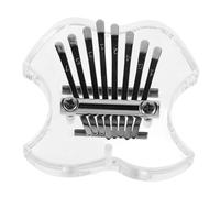 Vaguelly 8 Piano de acrílico Instrumento musical para principiantes. Kalimba portátil piano de pulgar instrumentos musicales infantiles mini kalimba pulgar piano acero Transparent