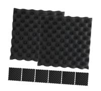 Vaguelly 8 Piezas Algodón aislante acústico espuma acustica espuma acústica pared acustica insonorización salida tabique panel insonorizado para pared almohadillas de prueba de sonido Black