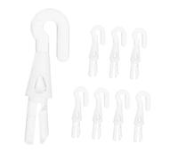 Vaguelly 8 Piezas Gancho de Garrote Reemplazo de Clips Ciegos Gancho de fijación de Cortina de persianas Lamas de Recambio de persianas Soporte de cordón Ciego el plastico Transparente