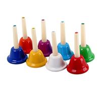 Vaguelly 8piezas Campanas Escolares Coloridas De Sonido Claro Instrumento De Percusión Educativo Multiusos Para Jardines De Infancia Tonos Diferentes Para Actividades De Aprendizaje y