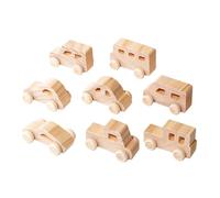 Vaguelly 8piezas Juguetes De Madera para Coches De Graffiti para Pintar Manualidades Creativas De Madera Juguetes Personalizables para Proyectos De Arte y Decoración