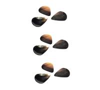 Vaguelly 9piezas Púas De Guitarra De Concha Natural Plectros Para Guitarra y Ukelele Sonido Suave y Auténtico Diseño Elegante Negro
