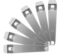 Vaguelly Abridor de Botellas y Frascos de Acero Inoxidable 6 Piezas Diseño Compacto para Uso en Suministros Hospitalarios y Apertura de Líquidos Orales en Cualquier Lugar