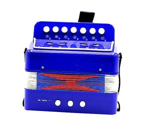 Vaguelly Acordeón De Juguete Para Principiantes Instrumento Musical De Iniciación Para Color Azul Material Seguro Para Aprender Música Casa Escuela