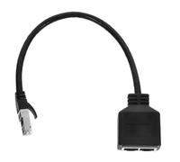 Vaguelly Adaptador Plug Doble Ethernet Rj45 Divisor Hembra Macho a Enchufe Modular Negro Cobre Estañado para Conexión Fácil y and Play en de Redes Área Local