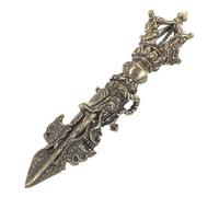 Vaguelly Adorno De Escritorio Vajra De Cobre Antiguo Cabeza De Dragón Herramienta Religiosa Dharma para Decoración Espiritual Casa