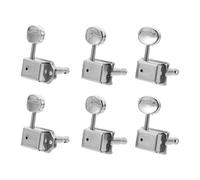 Vaguelly Afinadores de Guitarra Eléctrica Semicerradas Diseño Vintage Moderno Color Plata para Escenarios y Estudios Clavijas de Afinación de Guitarra Eléctrica Equipo de Clavijas