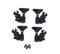 Vaguelly Afinadores De Ukelele Cerrados Cabezas De Maquinaria Niqueladas y Botones Para Ukelele Bajo Negro