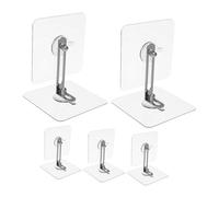 Vaguelly Anclajes para Muebles sin Taladro de Alta Eficiencia, 5 Juegos de Correas de Seguridad de Acrílico y Acero Inoxidable para Estanterías y Televisores, Protección para Bebés