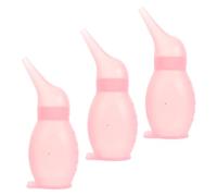 Vaguelly Aspirador Manual para Ñiño 3 Piezas, Succión Segura Punta de Silicona Suave, Color Rosa, 25 Ml, Herramienta Portátil para Limpieza de Mucosidad y Congestión en Recién Nacidos