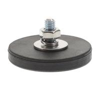 Vaguelly Base Magnética para Montaje de Bombilla Soporte Pequeño Imán Recubierto de Goma Antideslizante Compatible Equipos Electrónicos y Luces de Estudio Adecuado para Instalación