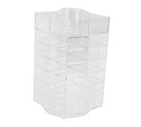 Vaguelly Bastidor Giratorio Para Pintalabios Estante Transparente De Escritorio Organizador De Maquillaje Para Tocador Soporte Para Esmalte De Uñas Diseño Para Maquillaje