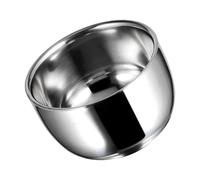 Vaguelly Bol de acero inoxidable para espuma de afeitar, cuenco para barba, 1 pieza, color plata, aumenta la burbuja de jabón, para viaje y afeitado en casa