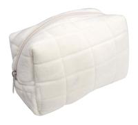 Vaguelly Bolsa De Viaje De Maquillaje Portátil y Multiusos, Tamaño Mediano, De Poliéster Resistente Color Beige, para Cuidado Personal y Aseo En Viajes, Diseño Ligero y Práctico