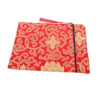 Vaguelly Bolsa Para Escrituras Budistas Roja Con Estampado Floral Funda De Tela Resistente Para Biblia Documentos y Textos Religiosos Organizador y Protector Multifuncional