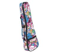 Vaguelly Bolsa para Guitarra y Ukulele y Adecuado para Amigos y Familia de 21 Pulgadas Acolchado Grueso Correa de Hombro Práctica y Conveniente Ukelele