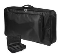 Vaguelly Bolsa para Pedalera de Guitarra de Nylon Resistente con Cremallera Estuche de Transporte para Efectos y Accesorios Asa Antideslizante Color Negro