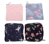 Vaguelly Bolsa Para Tampones y Compresas 4pcs Multiusos Algodón Sin Olor Organizador De Almohadillas