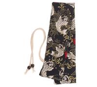 Vaguelly Bolsa Portátil Para Baquetas De Batería Estampado De Koi, Doble Capa De Tela De Algodón, Ligera y Práctica Para Guardar 2-3 Pares, Soporte Protector Adecuado Para Viajes y Uso Exterior