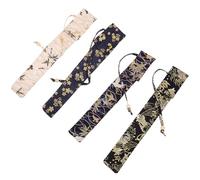 Vaguelly Bolsas para Abanicos de Mano Estilo Japonés, 4 Piezas, Tela Ligera y Fácil de Guardar, para Celebracion Verano y Obsequio