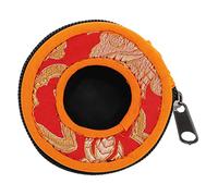 Vaguelly Bolsas para platillos tibetanos Tingsha, meditación, campana, con cremallera, bolsa budista Tingsha, caja de almacenamiento, 7,5 cm