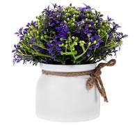 Vaguelly Bonsái Pequeño Realista Maceta Flor Artificial Decorativa de Plástico Adorno para Oficina y Hogar Planta Simulada para Mesa y Escritorio