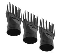 Vaguelly Boquilla Concentradora de Plástico Accesorio Ligero y Cómodo Negro Pack de 3 Piezas para Secador de Pelo para Peinado Profesional en Casa