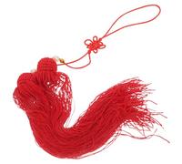 Vaguelly Borla Roja para Espada de Tai Chi, Colgante de Tela Brillante para Artes Marciales, Accesorio Seguro y Duradero para Entrenamiento y Competición de Espada, Decoración para Armas