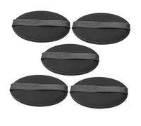 Vaguelly Borlas de Maquillaje Negras 5 Piezas Esponjas para Base de Maquillaje sin Látex para Uso Profesional y Personal en Salón, Hogar y Viajes