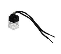 Vaguelly Botella De Perfume Para Colgar Coche 5 Piezas Vidrio Negro Reutilizable Para Aromaterapia Interior Automóvil Decoración Ambiental Obsequio Para Amantes Del Automóvil