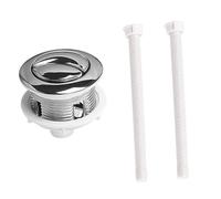 Vaguelly Botón Agua Del Inodoro De Doble Descarga De Botón Redonda Compatible Con Cisternas Roca Mecanismo De Descarga Para Wc Color Plata