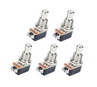 Vaguelly Botón De Pedal De Efectos De Guitarra Eléctrica De 2 Pines, Metálico, Paquete De 5 Unidades, Resistente y Conmutador Flexible Para Aplicaciones Musicales Profesionales